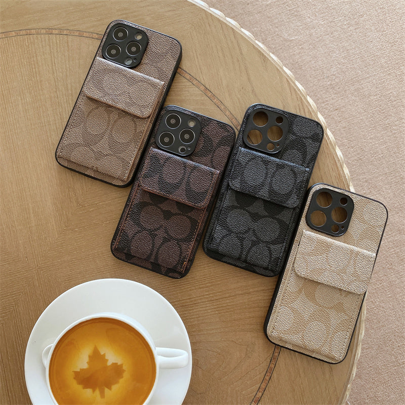 Coach iPhone Case With Wallet Coffee-HP240513
