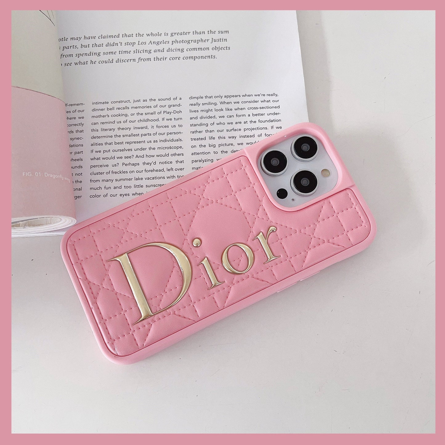 CD Gold Logo Leather iPhone Case